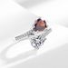 Baolai Xing Japanese Korean Niche Style Fashionable And Exquisite Minimalist Pomegranate Red Zircon Sparkling Diamond_ipsvogv.com