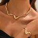 Ladies' Wind Jewelry Set Liquid Lava Metal Twisted Design Collar Bracelet High Grade Necklace_ipsvogv.com