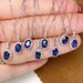 Cao Shi's New Four Claw Blue Zircon Pendant Necklace Wedding Anniversary Gift_ipsvogv.com