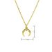 Plated Crescent Moon Pendant Necklace - Copper Base With Color Protection, Elegant Travel Jewelry For Women_ipsvogv.com