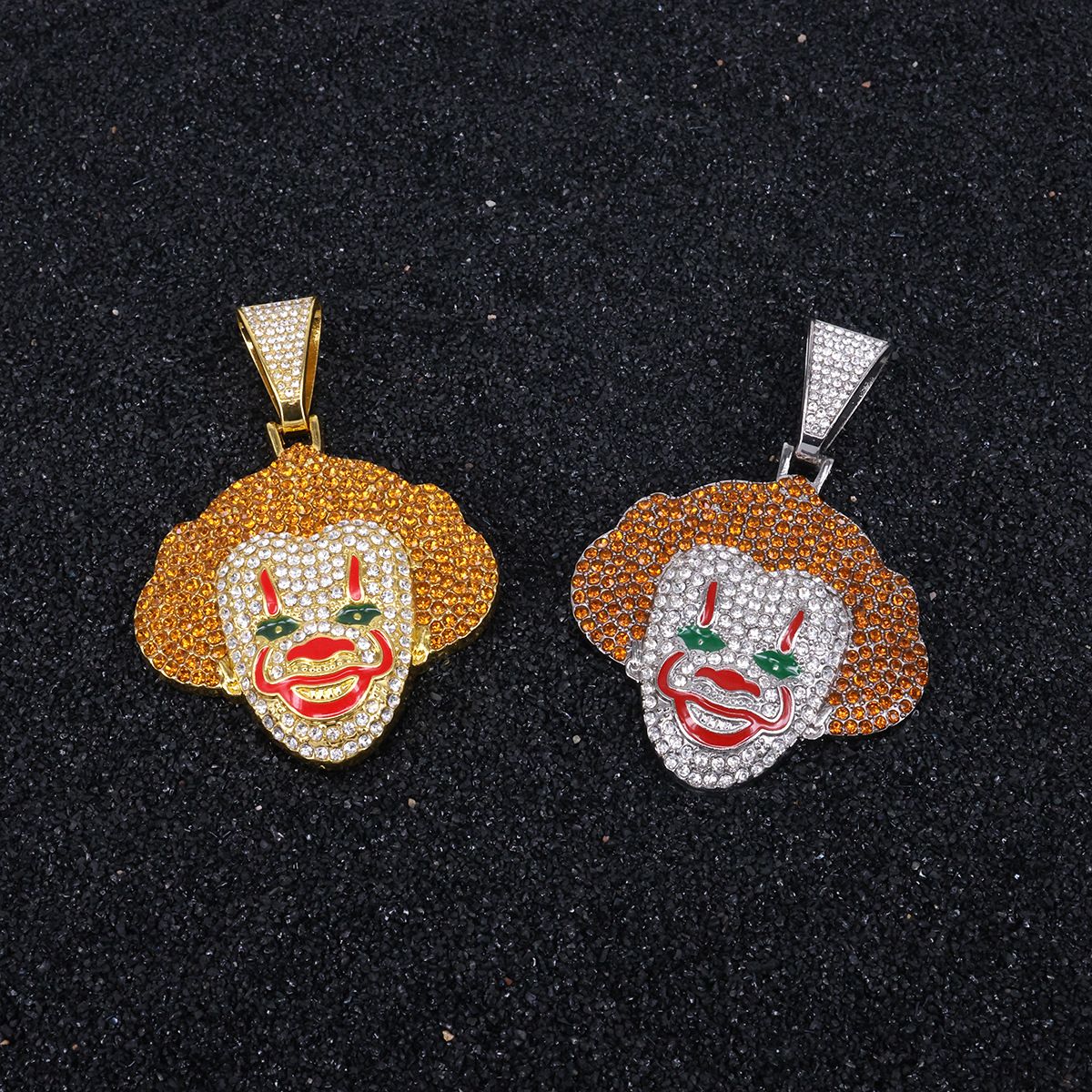 Unisex New Clown Diamond Alloy Pendant From Men's Trendy Hip Hop Cuban Chain_ipsvogv.com