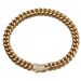 6mm-14mm New Gold Cuban Stainless Titanium Steel Men's Encrypted Chain Necklace With Zircon Buckle Collar_ipsvogv.com