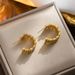 Titanium Steel Irregular C-shaped Earrings with Cool and Individualized Design Sense Earrings with Fashion and Advanced_ipsvogv.com