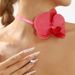 New rural simulation butterfly orchid earrings women, sweet and exaggerated vacation style flower necklace for women_ipsvogv.com