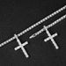 Unique Fashion Tennis Necklace Cross Unisex Hip-Hop Style Full Diamond Trendy Street Accessories_ipsvogv.com