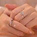 Simulated Moissanite Adjustable Couple For Men And Women 1 Carat Diamond Rings Wedding Engagement Proposal Gifts_ipsvogv.com