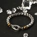 Men's Jewelry Hip Hop Jewelry Stainless Steel Bold Round Pearl Bracelet Personality Trend Color Matching Square Pearl Necklace_ipsvogv.com