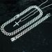 Hiphop 15mm Cuban Color Pendant, Personalized Trendy Hip-hop Cross Necklace Set_ipsvogv.com