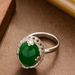 China-Chic Personalized Jade Chalcedony Green Adjustable Opening Cool Wind Advanced Colorless Food Ring_ipsvogv.com