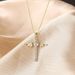 Unisex hot product Angel Wing Cross Necklace Color Plating Zircon Gold Pendant Women_ipsvogv.com