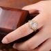 Cao Shi's Exaggerated Hemispherical Women's Gold-plated Ring, Luxurious Copper Set Zircon Ring_ipsvogv.com