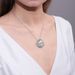 Love Of Mountains And Rivers Necklace Clavicle Chain African Opal Topaz Round Pendant S925 Sterling Silver High End Necklace_ipsvogv.com