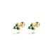 Women's Jewelry S925 Sterling Silver Triangle Colored Zircon Earrings Personality Geometric Lucky Clover Stacking Mini Earrings_ipsvogv.com