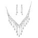 Women's Wedding Jewelry Set - Necklace, Earrings & Bracelet For Bride (Bridal Accessories)_ipsvogv.com