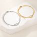 Fashion Stainless Steel Knot Couple Bracelets Gold Plated Niche Simple Versatile Jewelry_ipsvogv.com