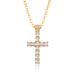 Fashion Cross Micro Inlaid Necklace Popular Women's Fashion Accessories Japanese And Korean Cross Pendant Gift Clavicle Chain_ipsvogv.com