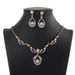 Fashion New And Japanese Style Rhinestone Accessories Earrings Trendy Jewelry Korean Elegant Necklace Set For Women_ipsvogv.com
