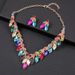 Straight Hair New Necklace Set Colorful Multi Layered Flower And Leaf Shape Banquet Dress Accessories Hot Selling_ipsvogv.com