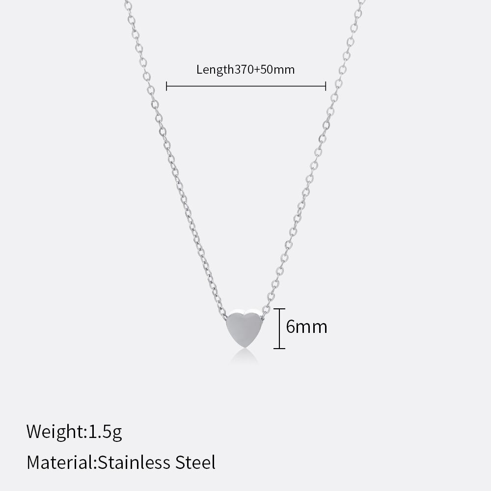 Minimalist Love Pendant Necklace - Gold Plated Stainless Steel Clavicle Chain For Women_ipsvogv.com