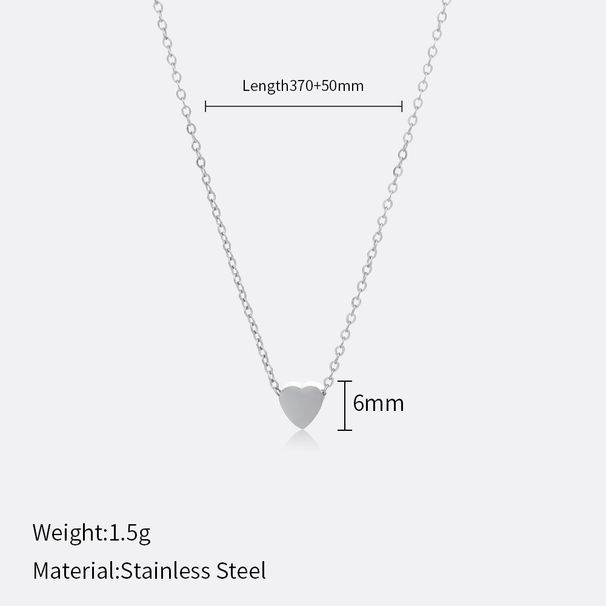 Minimalist Love Pendant Necklace - Gold Plated Stainless Steel Clavicle Chain For Women_ipsvogv.com