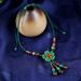 Flower Collarbone Chain Jewelry, Green Agate Short And Versatile, Antique Glass Necklace, Women's Style, Ethnic Style_ipsvogv.com