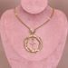 New Round Thorn Hollow Inlaid Rhinestone Virgin Cross Pendant Necklace Hip Hop_ipsvogv.com