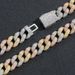 Men’s Jewelry Set Fashion Hip Hop Necklace 15mm Bubble Chain Three Color Cuban Chain Pavé Zircon Personality Trend Brand Men's Hip Hop Jewelry_ipsvogv.com