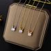 rose gold plated simple four claw single diamond pendant female versatile trend clavicle chain temperament titanium steel necklace_ipsvogv.com
