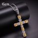 Hip Hop Circle Zircon Cross Pendant Street Dance Rap DJ Singer Accessories_ipsvogv.com