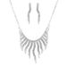 Diamond Tassel Bridal Jewelry Set - Necklace & Earrings (Wedding Dinner Gift For Women, Elegant Water Diamond Design)_ipsvogv.com