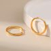 Chic plain hoop earrings copper plated with K real gold classic style smooth simple business earrings versatile casual style earrings_ipsvogv.com
