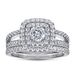 Sterling Silver Zircon Couple Ring Set Female Ring Ladies Silver Ring INS_ipsvogv.com