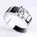 Simple Trendy Men's Business Elegant And Steady Gentleman Wedding Moissanite Horn 18 Gold 2-carat Diamond Ring_ipsvogv.com