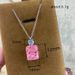Cao Shi's Sugar Necklace, Peach Blossom Transportation Trend, Exquisite Square Pendant, And Accessories_ipsvogv.com