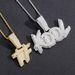 Pendants & Charms Hip Hop Private Custom Stitching Burr Cursive Letter Pendant Open Version Letter DIY Hip Hop Jewelry Customization_ipsvogv.com
