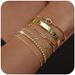 Brass With Real Gold Plating, Across Fashionable Love Multi Layer Stackable And Versatile Ladies Bracelet Set_ipsvogv.com