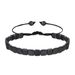 Square Round Rivet Flat Beads Round Beads Black Gallstone Hand Woven Bracelet Personality Adjustable Bracelet_ipsvogv.com