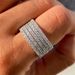 Cao Shi's New Luxury Five Rows Full Diamond Zircon Personalized Versatile Women's Ring_ipsvogv.com