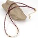 3cm Sugar Cube Garnet Freshwater Pearl Natural Stone Necklace Clavicle Chain Stacking Retro Ins_ipsvogv.com