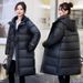 Women's Clothing cotton clothes winter long thickened black and gold cotton clothes loose hooded jacket_ipsvogv.com