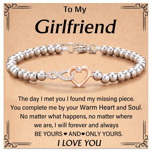 Women's Gift Bracelet Steel Bead Infinite Love Adjustment Chain Bracelet 8 Shaped Diamond Gold Love Bracelet_ipsvogv.com