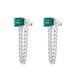 Crazy Sister In Law Same Style Tassel Long Cultivated Emerald Earrings Female S925 Silver Inlaid Cultivated Colored Gemstone Earrings Retro_ipsvogv.com