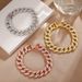 Fashion Item Cuban Bracelet Trendy Hip-Hop Chain Unisex Alloy Inlaid Diamond Hand Jewelry_ipsvogv.com