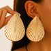 Exaggerated Banana Leaf Water Drop Earrings Necklace suit Women Creative Personality Jewelry suit Three-piece Set Jewelry_ipsvogv.com
