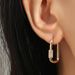 Niche Light Luxury Style Geometric U Shaped Design Earrings Personality Versatile Diamond Earrings_ipsvogv.com