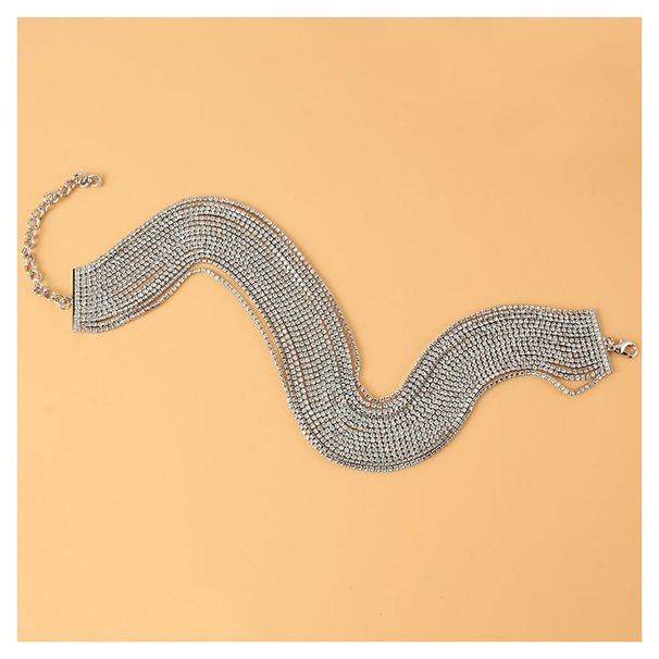 Jewelry Simple Full Diamond Necklace Choker Fashionable Temperament Shining Necklace Female_ipsvogv.com