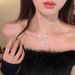 Diamond Super Sparkling Angel Wings ! Zircon Necklace For Women's Ins, Light Luxury, Niche Temperament, Versatile Design,_ipsvogv.com