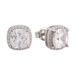 Artificial Gemstone Emerald Square Earrings Retro Earrings Temperament Jewelry S925 Silver Earrings Zircon Inlaid Earrings_ipsvogv.com