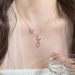 S Pure Silver Powder Crystal Butterfly Necklace For Women, Niche, Light Luxury, High-end, Exquisite Collarbone Chain,_ipsvogv.com