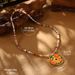 New Chinese Style Butterfly Enamel Necklace Retro Flower Pendant Clavicle Chain Beaded National Trend Hollow Necklace_ipsvogv.com